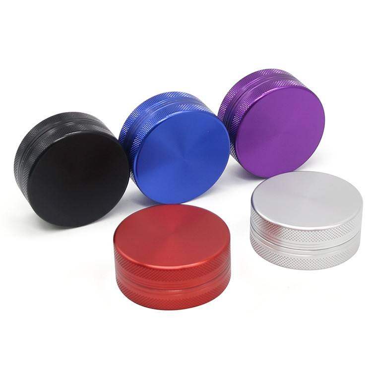 Hermit crab tobacco flat plate 50/55/63mm2 layer point grain aluminum alloy manual herb grinder